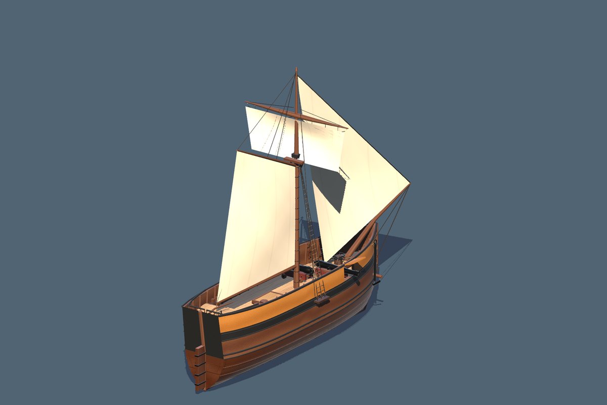 Sloop with gaff mainsail